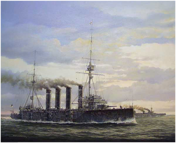 H.M.S. Good Hope, nava-amiral a escadrei britanice înfrânte de germani la Coronel; crucişătirul s-a scufundat cu întreg echipajul şi cu amiralul Cradock
