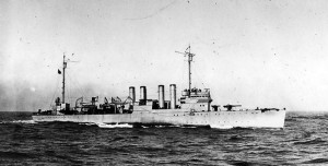 Distrugător american din clasa Clemson, cum au fost toate cele patru nave ce-au participat la atacul de la Balikpapan